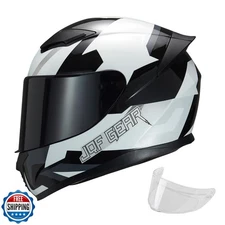 JQF Gear Full Face Motorcycle Helmet WS-607 DOT Approved Motorbike Racing Str