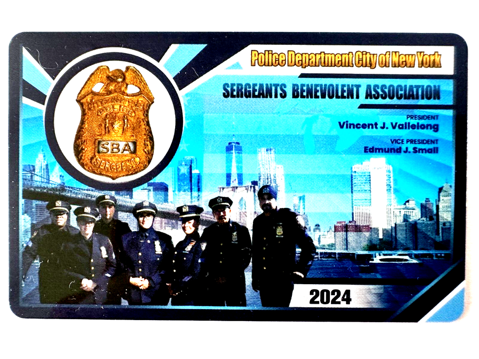 1 2024 SBA PBA SERGEANTS CARD " NOT CEA LBA DEA PBA CARD FREE SHIPPING