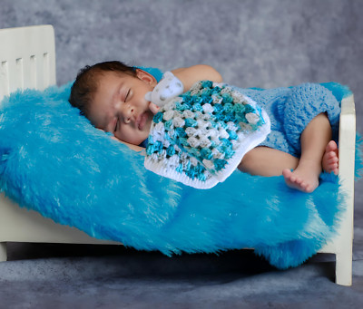 Never Too Kind Children's Handmade Crochet Lovey - Benny The Bear