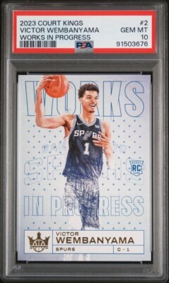 Victor Wembanyama Court Kings NBAカード 2023-24 Court Kings Works in Progress #2 Victor Wembanyama PSA 10