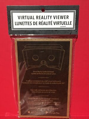 Virtual Reality Cardboard Viewer  DIY Box Kit  5.2  X 3.25  X 3.5  New