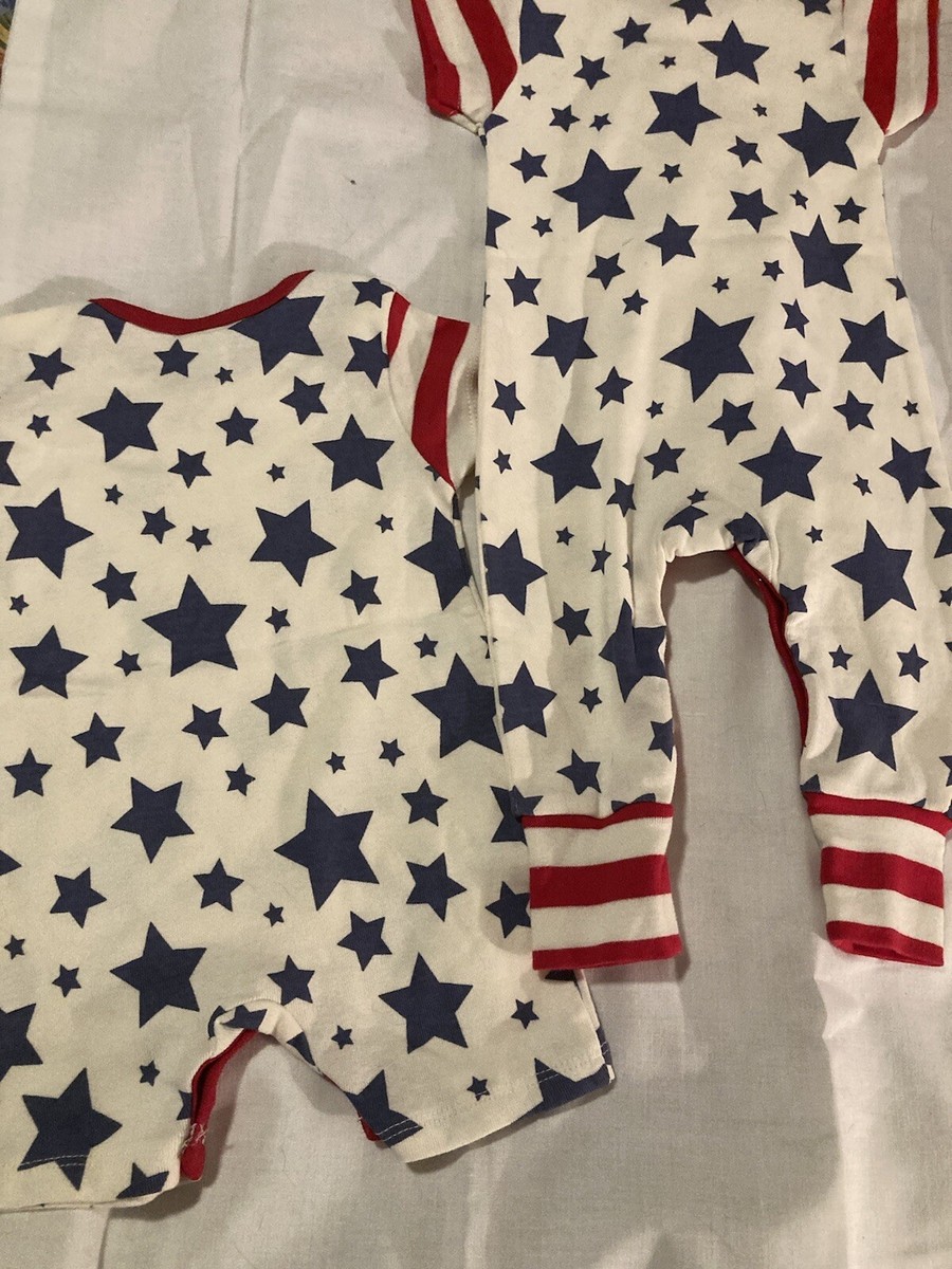 4th Of July Tesa Babe 2-Rompers Outfits USA 3-6 months 100% Cotton
