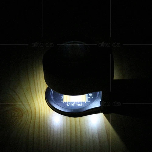 Lente di ingrandimento contatore filo tessuto 20X tester lino metallo LED per stampa - Foto 8 di 12
