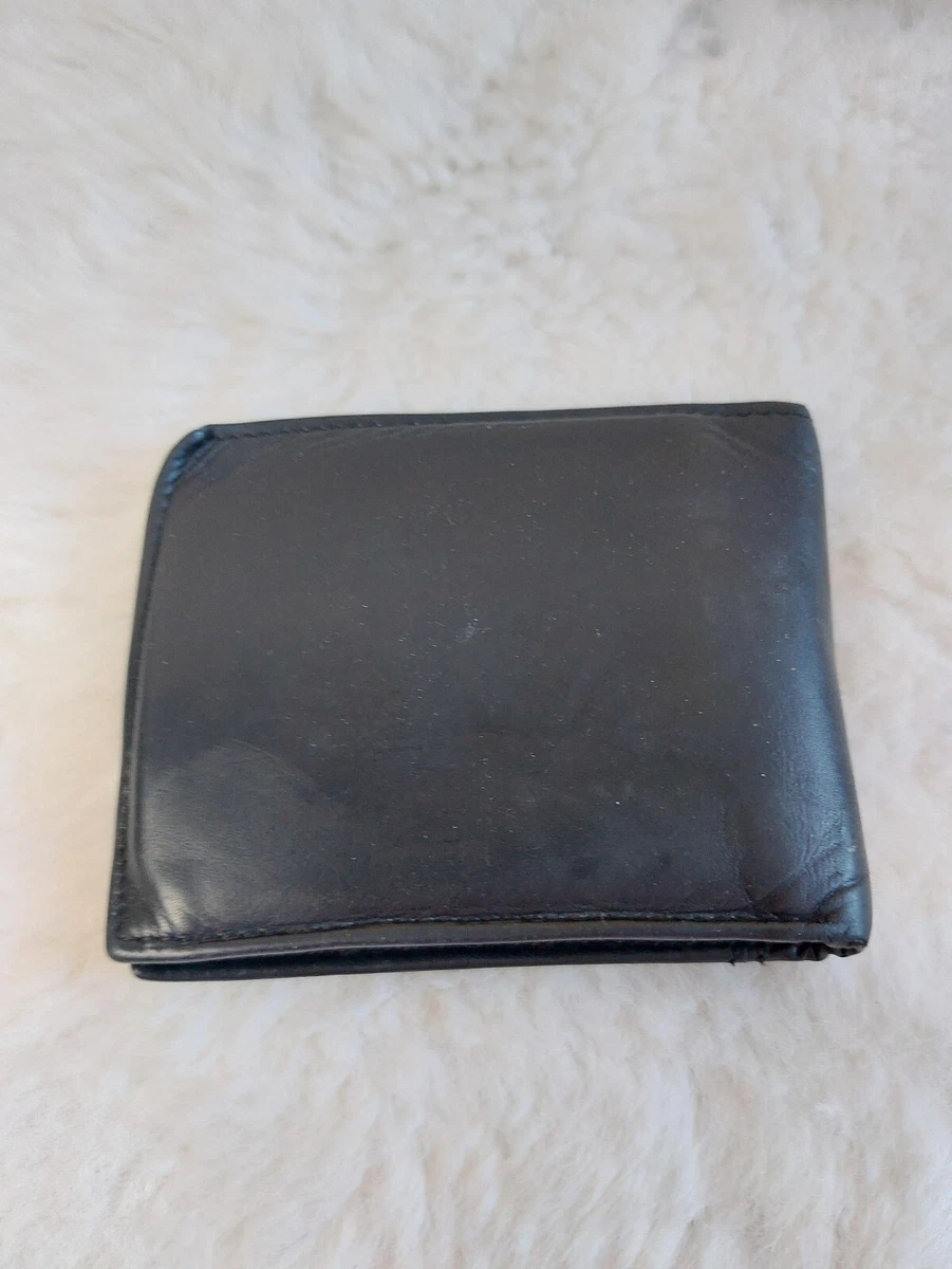 Plain black wallet deals