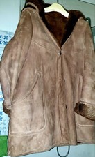 Giaccone 7/8 Montone Sherling Donna con cappuccio TG 44