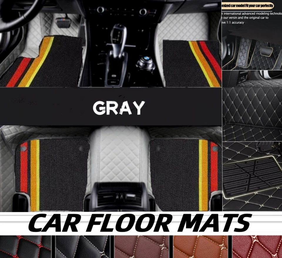 For Jaguar Car Floor Mats XJ XJ-L Custom Carpet Luxury Auto Liner Rug PU Leather - image 2 of 4