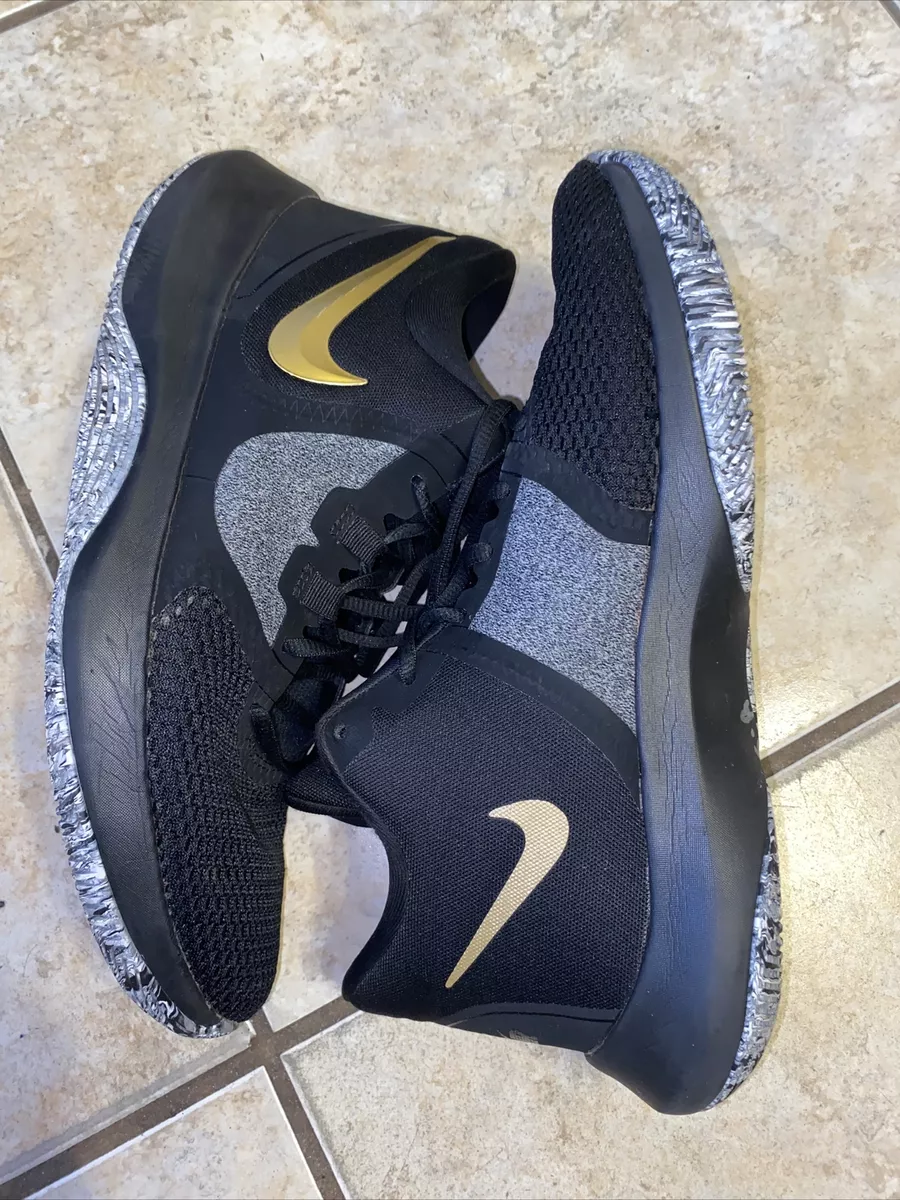 Nike air precision iii black metallic shop gold blue