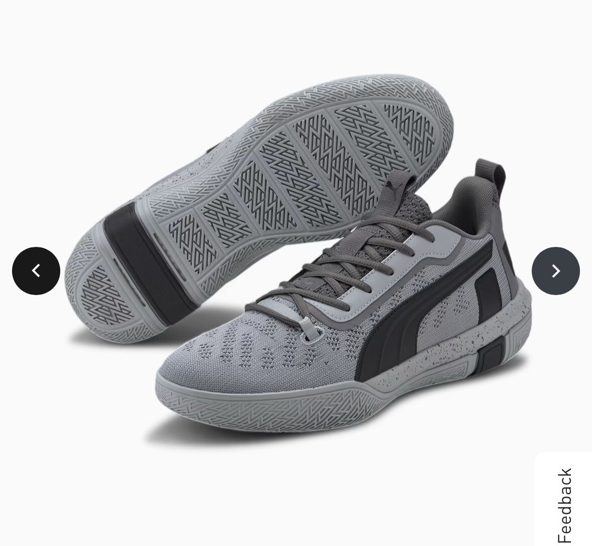 Puma Legacy Low Black Quarry Grey Basketball Shoes Sneakers 193601