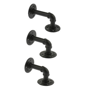 Black L Shaped Shelf Bracket Hanging Wall Hardware Decorative