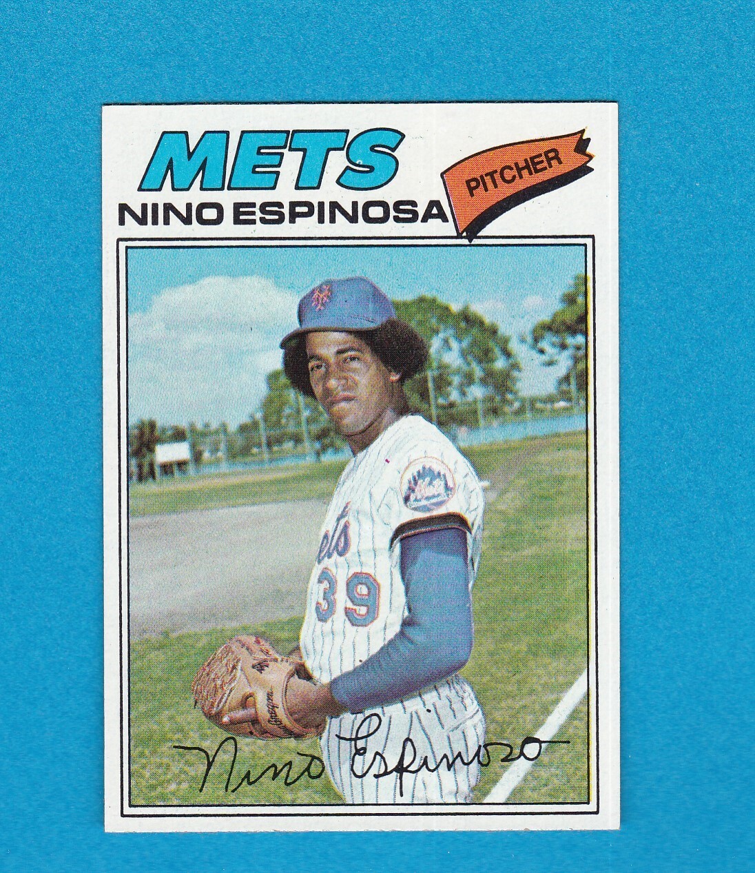 1977 TOPPS BASEBALL SET BREAK 376 NINO ESPINOSA METS NM/MT