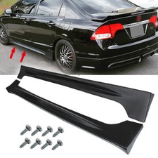 Abs Side Skirts Mug Rr Style For 2006-2011 Honda Civic Sedan 4dr 07 08 09