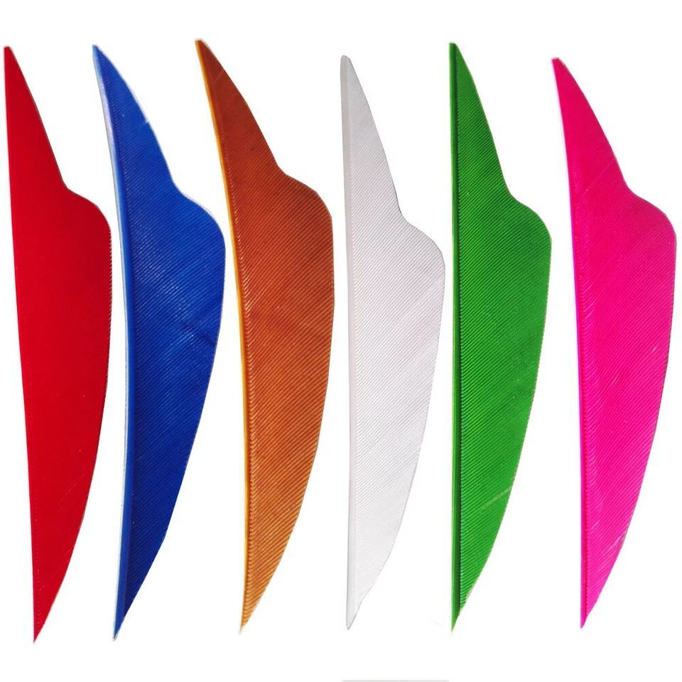 AMEYXGS 30pcs Bogenschießen 4'' Naturfedern Pfeile Federn DIY Feder Jagd Befiederung