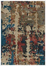 7x10 Rizzy Rugs Blue Abstract Shaded Dotted Area Rug MET104 - Aprx 7' 6" x 9' 6"