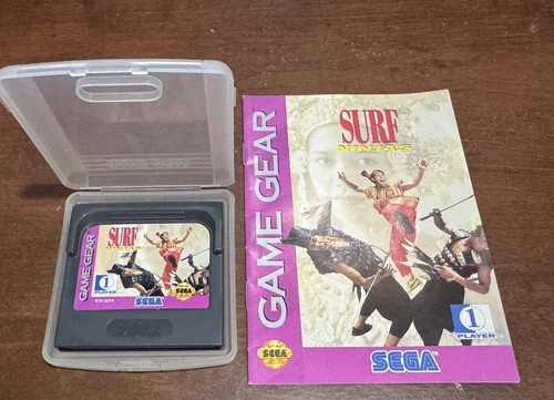 Surf Ninjas - Sega Game Gear Cartridge and Case With Manual.