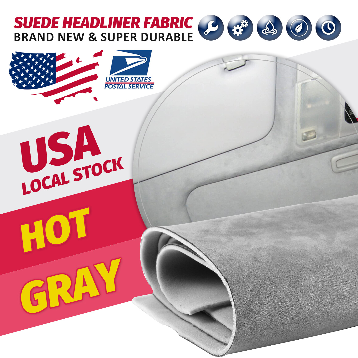 Wear-resistant Suede Headliner Fabric 59