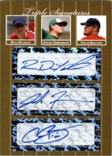 2007 Ross Detwiler * Jordan Zimmermann * Collin Balester Rookie GOLD Auto #/10