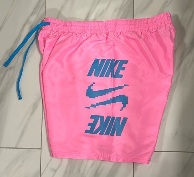 Nike Men's Swim Shorts Pink Blue $66 New | eBay