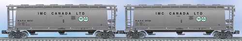 Lionel IMC Canada 3-Bay Cylindrical Hopper 2-Pack, 6-21888, Std. O, 2006, C-10