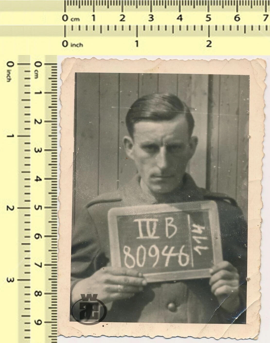 1942 WWII POW Prisoner of War Serbian Soldier Oflag Military vintage photo 210