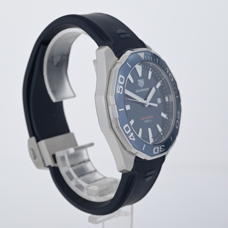 TAG Heuer Aquaracer WAY101C Blue 43mm Quartz Men's Watch + Box & Manual ...