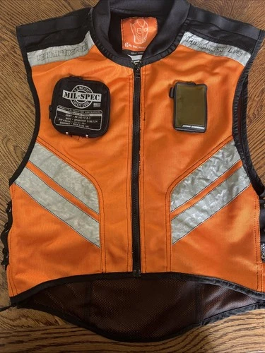 Icon Motorsports Men's Orange Mil Spec Mesh Safety Vest Size Regular - product listing photo