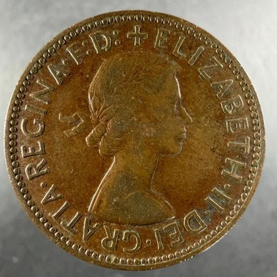 1955 Great Britain Half Penny Bronze Golden Hind Choice Example