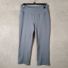 Lands End Pants Womens S Gray Performance Stretch Leggings Straight Leg Pull On