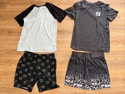 Lot Of 2 Used Cat & Jack Boys Pajama PJ Short & T-Shirt Sets Size 14 XL