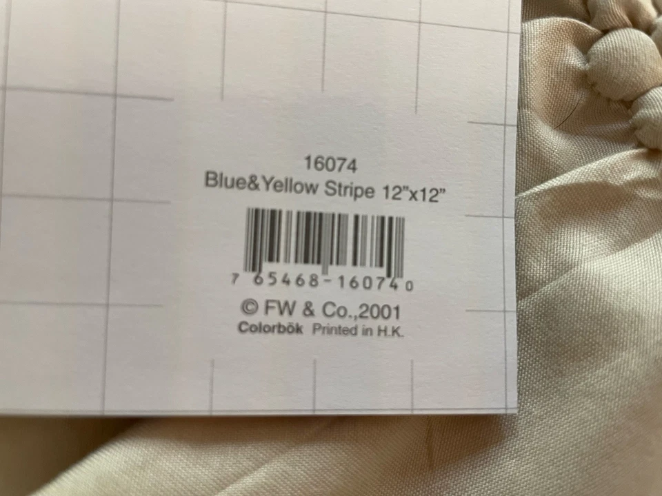 2 Hojas Papel Beatrix Potter BABY BOY 12x12 Cartulina Azul Amarillo Raya Retirado Foto 3 de 3