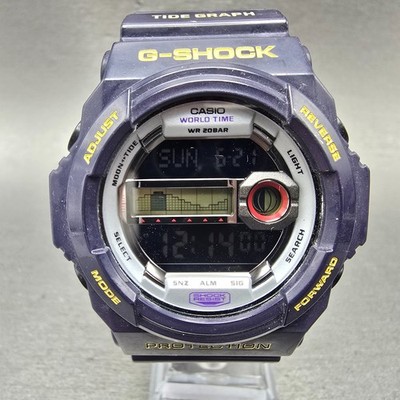 Casio G-Shock GLX-150B Watch Men 52mm Purple Digital Alarm Chronograph New Batt