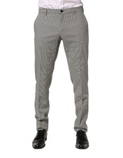 Dolce & Gabbana Gray Cotton Skinny Dress Formal Trouser Pants