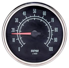 JEGS 41377 Retro Style In-Dash Tachometer 0-10 000 RPM 5 in. Diameter 270-degree