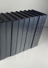 Lot of 9 Black VHS Tape Storage Cases Empty Clamshell Full Sleeve with Hubs