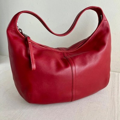 COACH ergo Hobo Shoulder bag Vintage Red Crescent Soho Y2K Used | eBay
