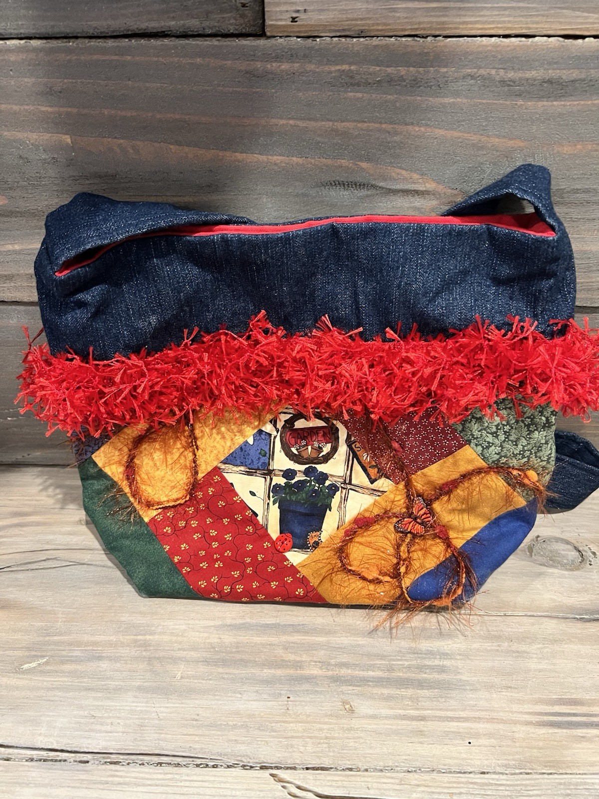 Handmade Patchwork Upcycled Teacher's Grandma Tot… - image 2