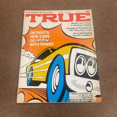 TRUE Magazine Oct 1968   Pop Art Car Cover Detroit s New Cars Go POW With Power
