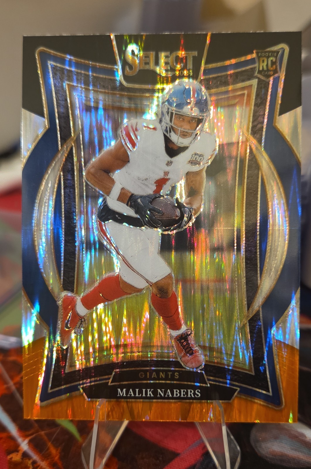 2024 Panini Select - Concourse Malik Nabers #29 Black & Orange Shock Prizm (RC)