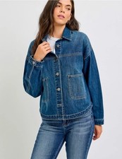 Risen Los Angeles Relaxed Fit Denim Jean Jacket - Women's Size XL