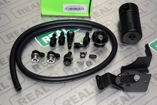 Radium Engineering Baffled PCV Catch Can Kit Black for Cadillac CTS-V 09-15 LSA