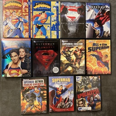 Huge Superman 11 DVD Lot The Animated Series Season 1 & 2 Lois & Clark Doomsday
