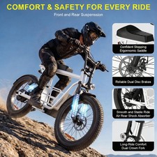 500W 20" Fat Tire Electric Scooter w/Seat Electric Motorcycle