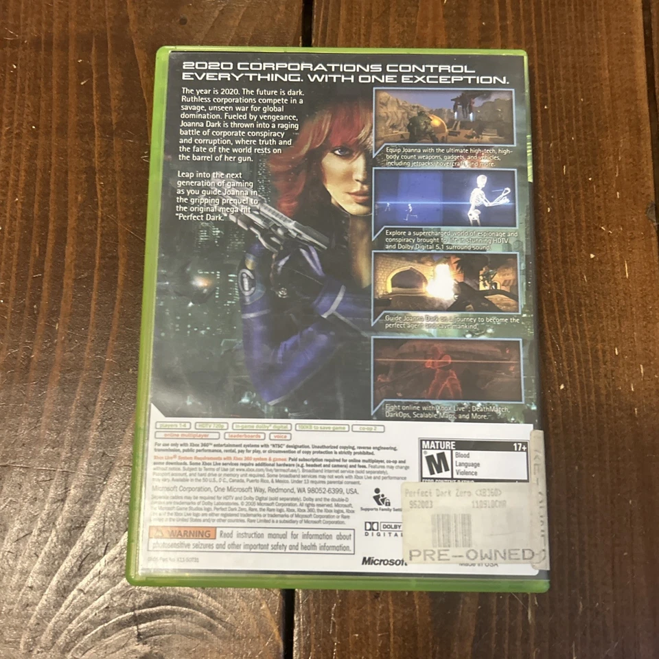 Perfect Dark Zero (Microsoft Xbox 360) CIB Complete - Image 2 of 4