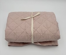 Pottery Barn Kids European Linen Baby Quilt  36  x 50   Blush  ELLA