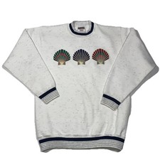 Vintage 90s Nature Beach Crew Neck Sweatshirt Grey Large USA Oneita Tag