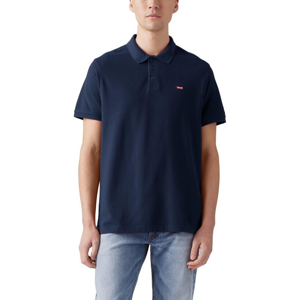 Levis Mens Housemark Regular Fit Short Sleeve Polo Shirt - Dress Blues Large 7590₽