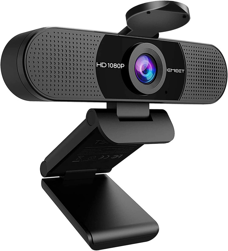 EMEET 1080P Webcam with Microphone, C960 Web Camera, 2 Mics Streaming Webcam wit
