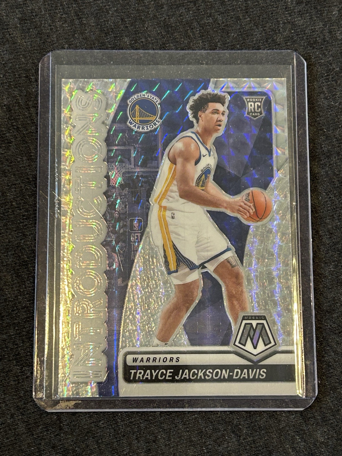 Trayce Jackson Davis 2023-24 Mosaic RC Introductions Silver Prizm #5 Warriors