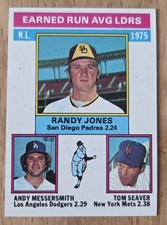 1976 TOPPS N.L. ERA LEADERS w/TOM SEAVER NEW YORK METS #201