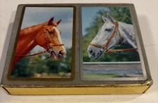 Congress 606 Vintage Playing Cards In Box Horses Complete