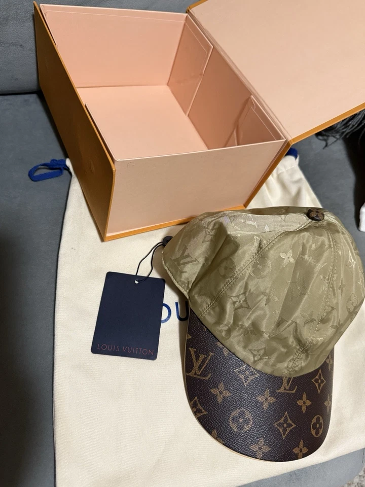 Louis Vuitton LV Monograma Prepárate Nylon Gorra de Béisbol Sombrero Beige Talla L Nuevo Foto 3 de 4